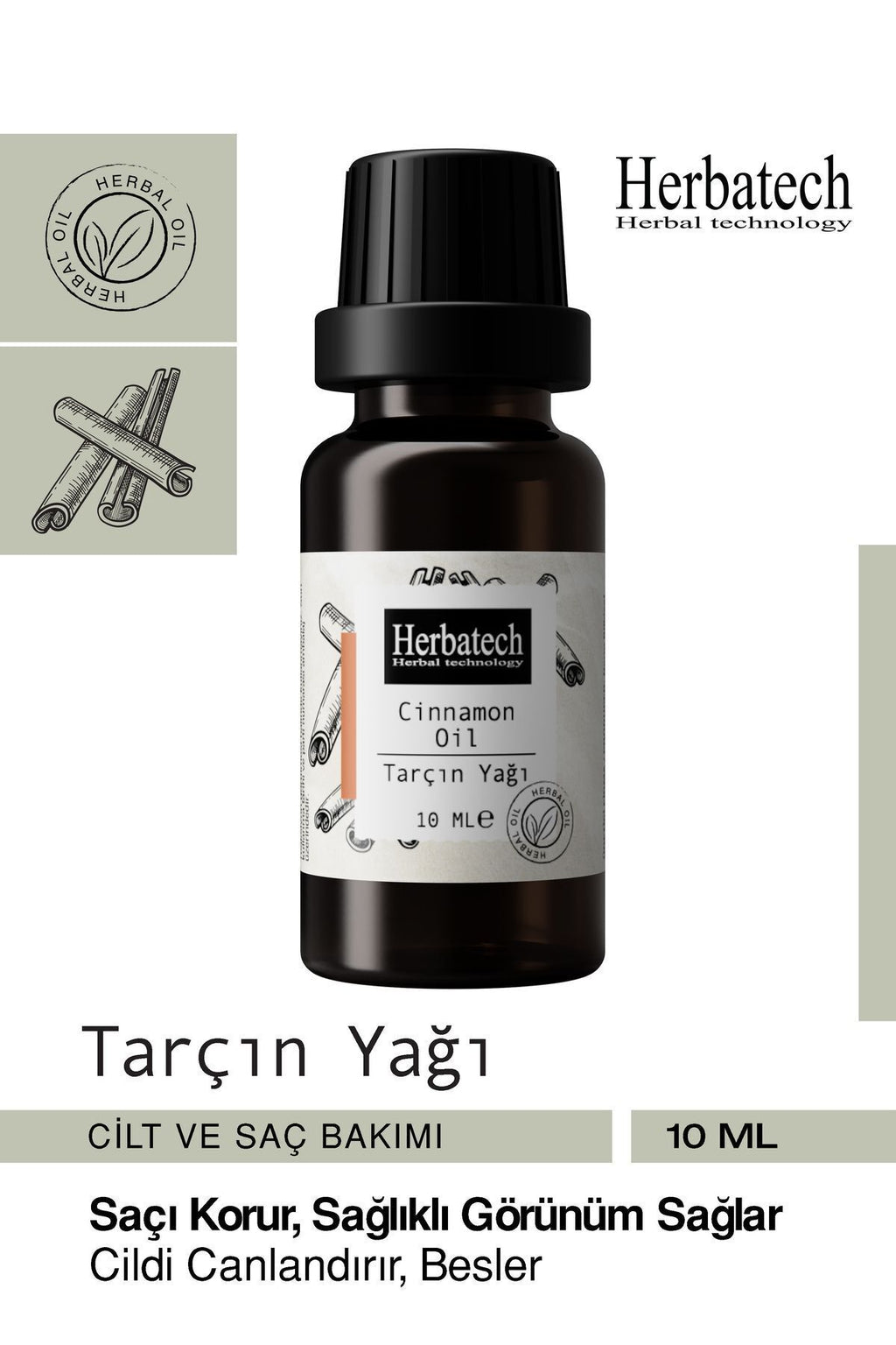 Doğal Tarçın Yağı - Dudak Dolgunlaştırıcı Ve Saç Kökü Uyarıcı Uçucu Yağ 10 ml