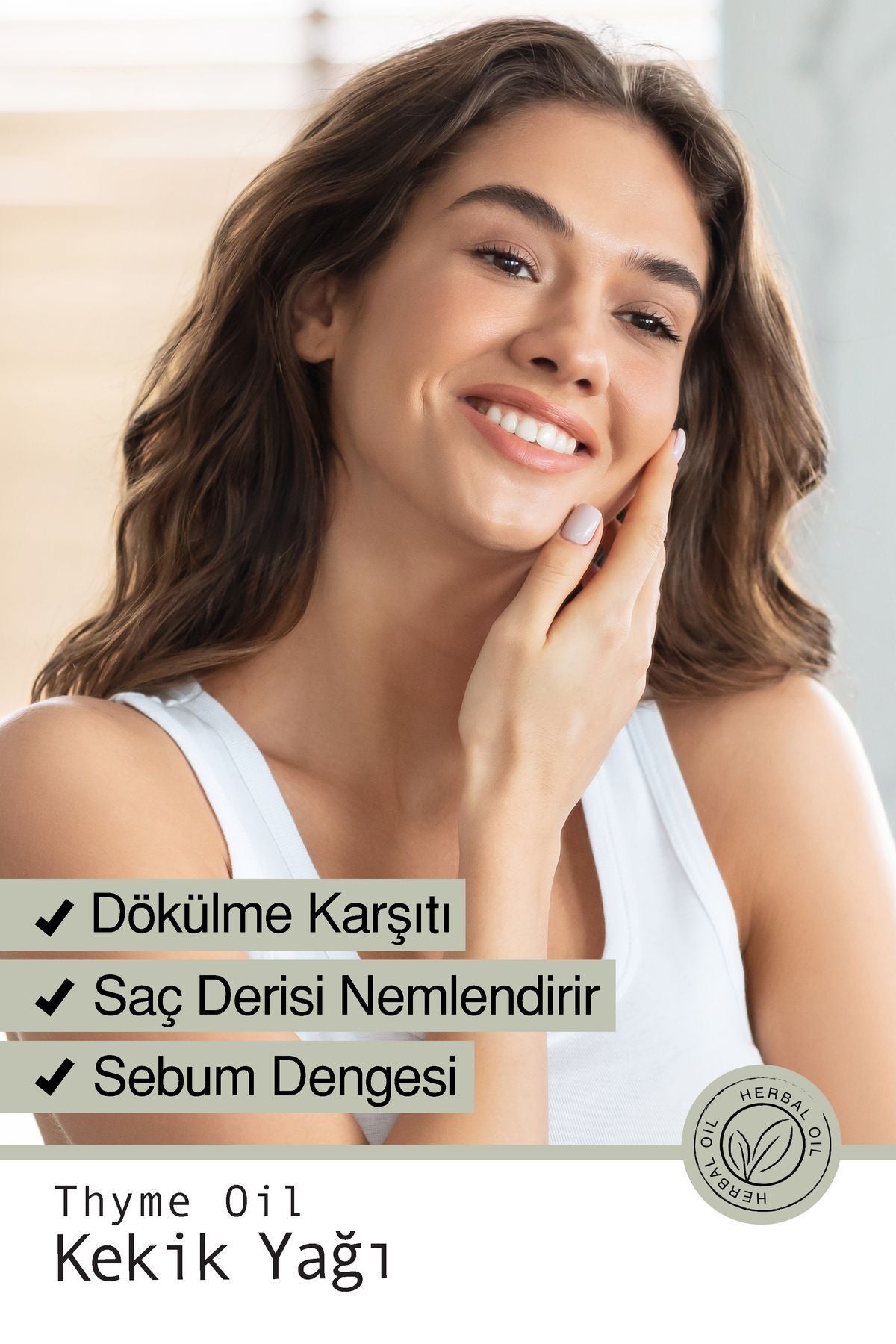 Doğal Kekik Yağı - Saç Derisi Bakımına ve Saçın Canlı Görünümüne Yardımcı Saç Bakım Yağı 10 ml