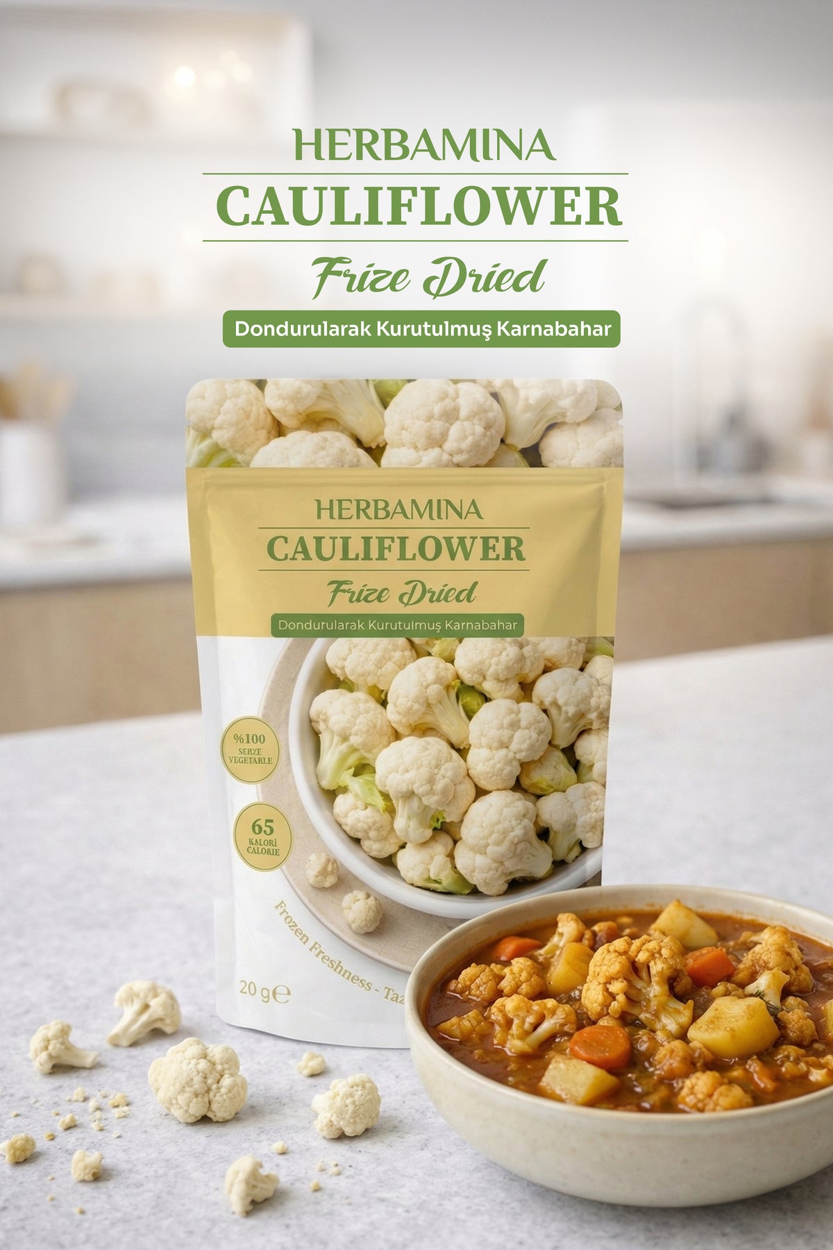 Dondurularak Kurutulmuş Karnabahar - 20 gr