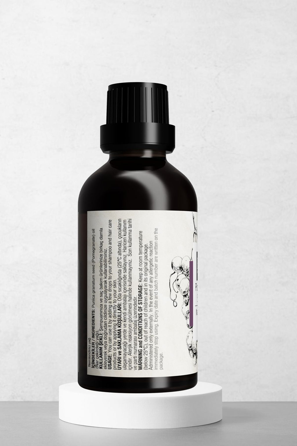 Doğal Nar Çekirdeği Yağı - Yaşlanma Karşıtı Kırışıklık Ve Cilt Bakım Yağı 50 ml