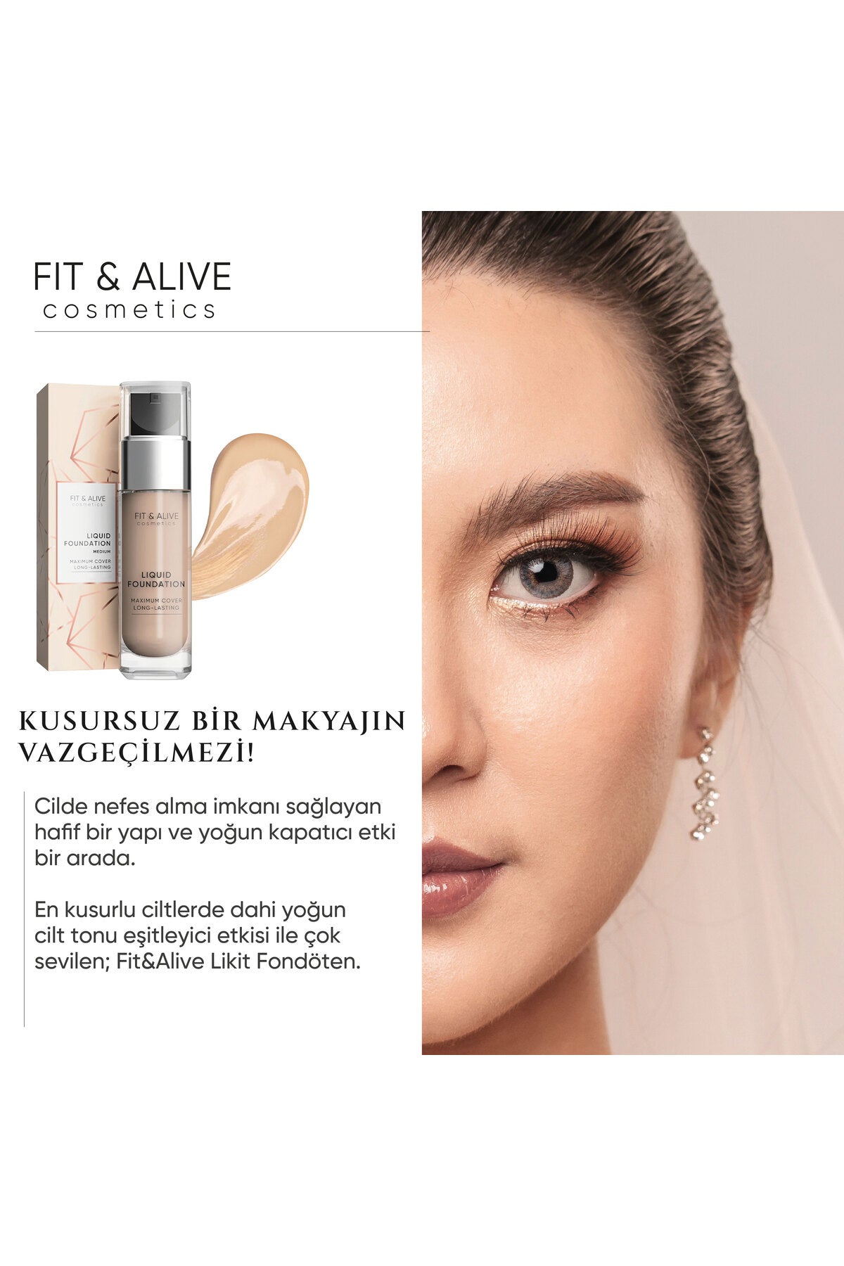 Fitalive 102 Liquid Foundation Likit Fondöten - Medium