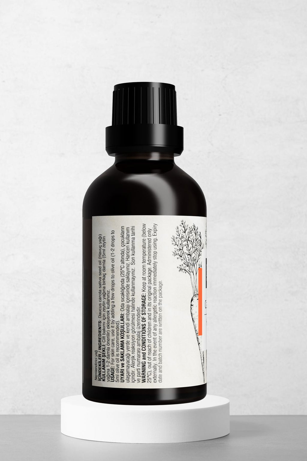 Doğal Havuç Yağı - Altın Bronzluk Etkili Ve Canlandırıcı Cilt Bakım Yağı 50 ml