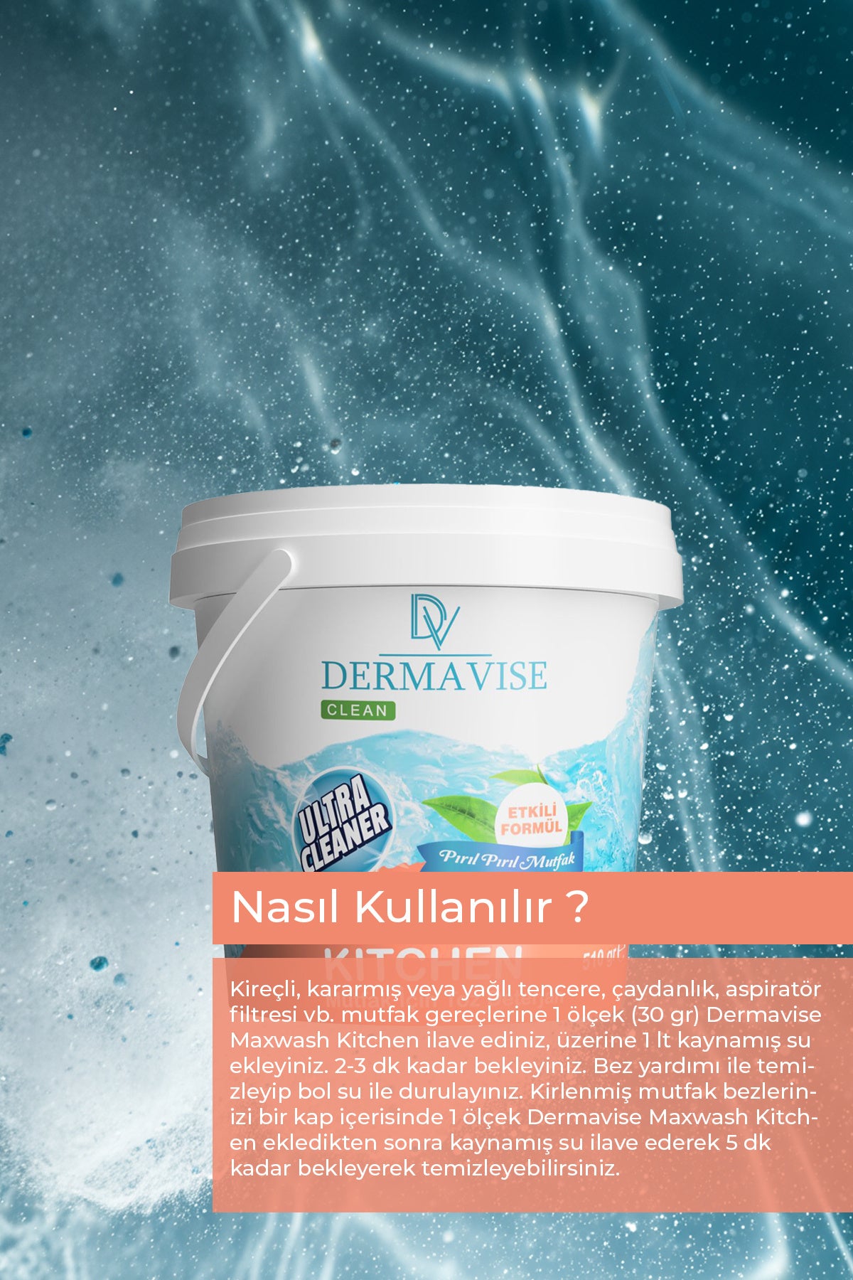 Maxwash Kitchen Mutfak İçin Toz Deterjan 510 gr