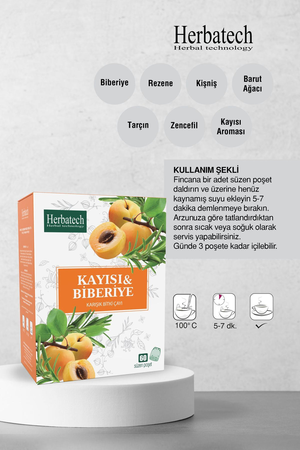 Kayısı Biberiye Çayı 60 X 1.5gr Süzen Poşet