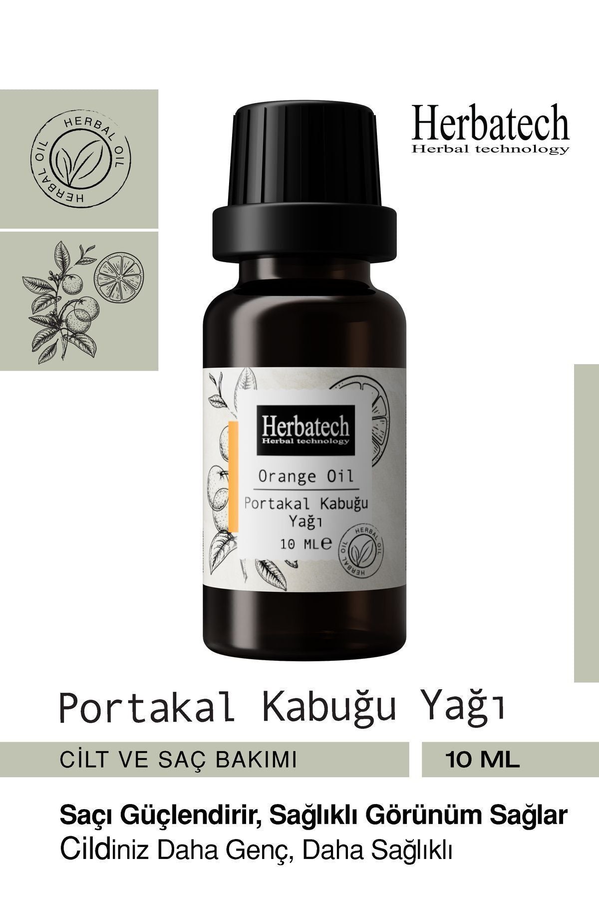 Doğal Portakal Kabuğu Yağı - Cilt Aydınlatıcı Ve Canlandırıcı Uçucu Yağ 10 ml
