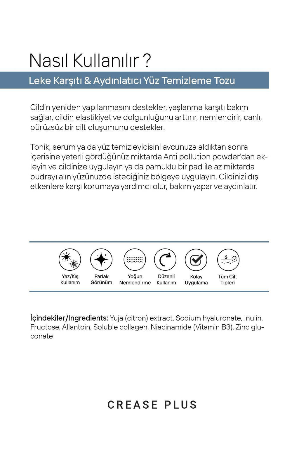 Yuja Arındırıcı Ve Leke Karşıtı Yüz Temizleme Tozu 12 gr