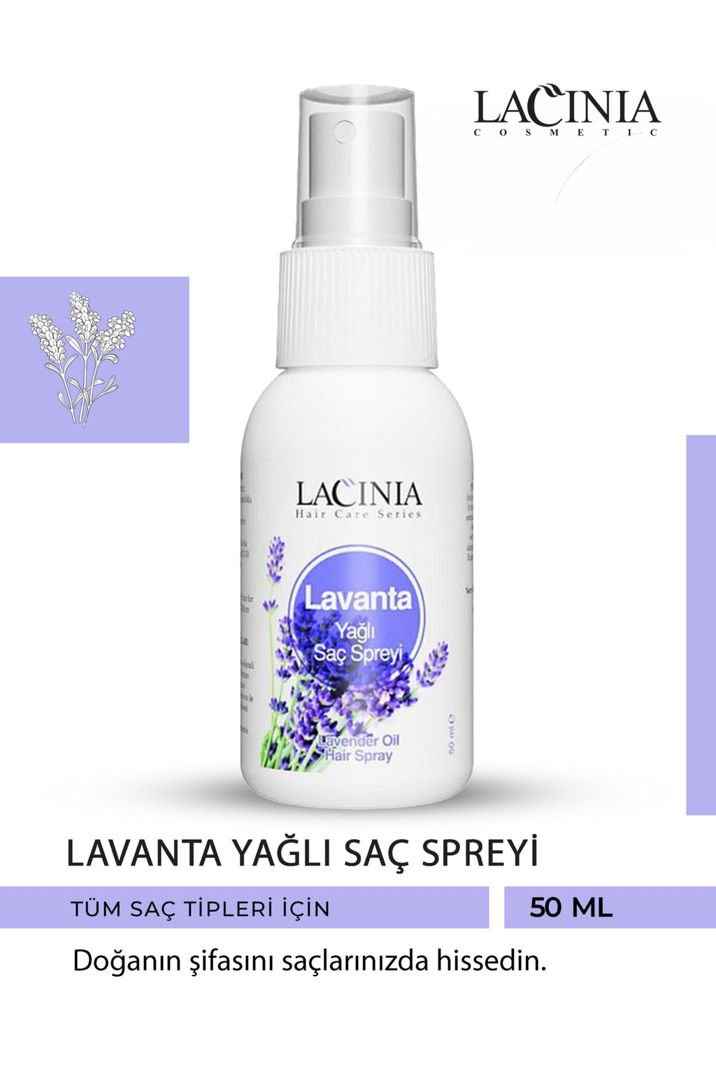 Lavanta Yağlı Saç Spreyi 50 ml