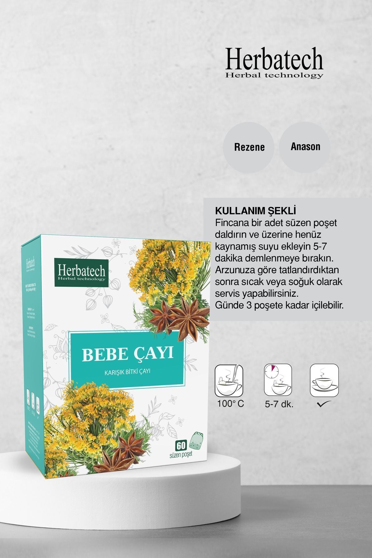 Bebe Çayı Çay (Herbatech Bebe Çayı 60x1,5 90 gr)