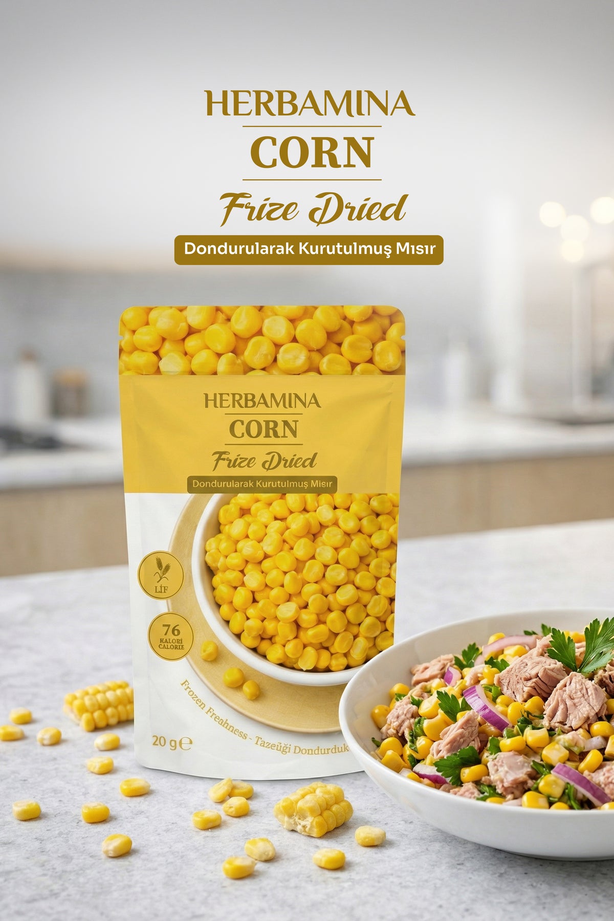 Dondurularak Kurutulmuş Mısır - 20 gr