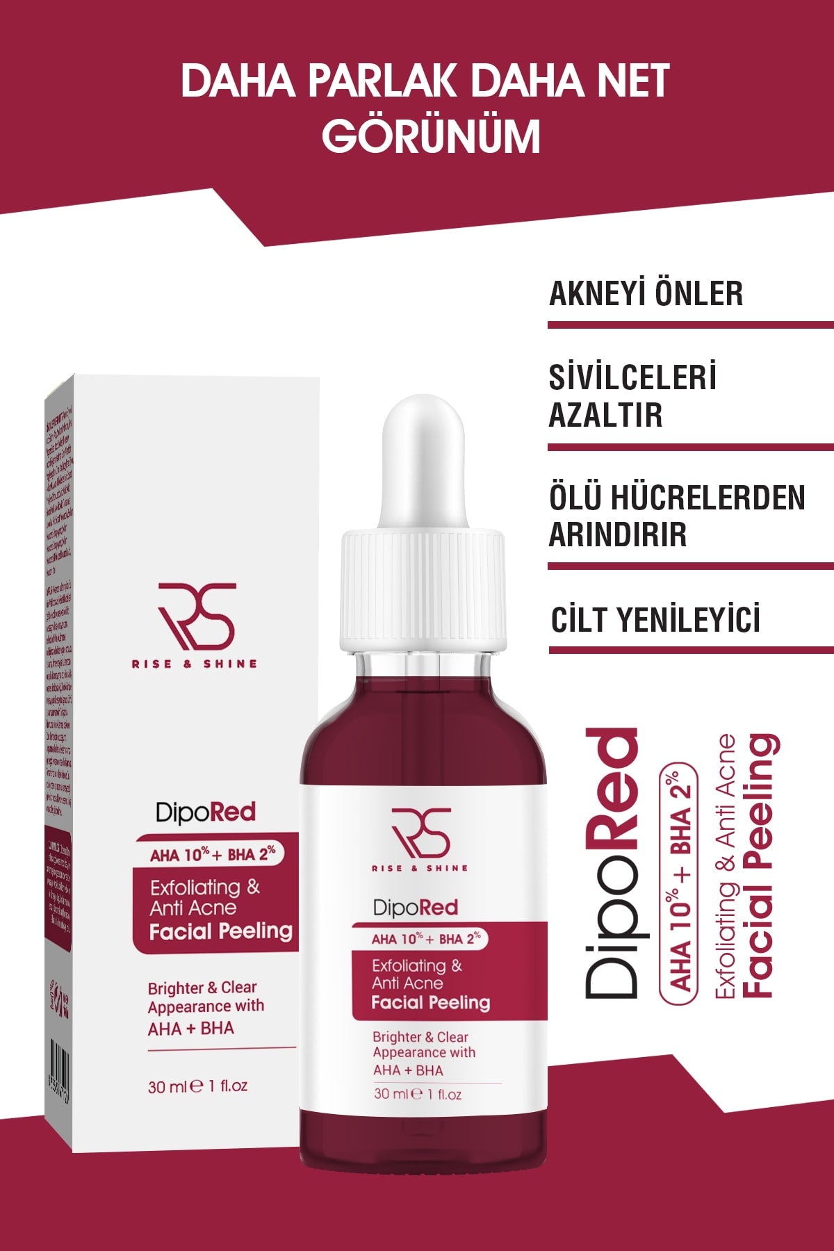 Exfoliating Facial Red Peeling Serum - 30 Ml