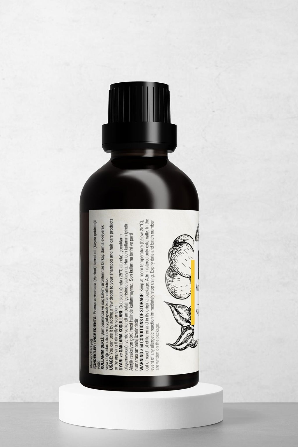 Doğal Kayısı Çekirdeği Yağı - Aydınlatıcı Göz Çevresi Ve Kırışıklık Karşıtı Bakım Yağı 50 ml