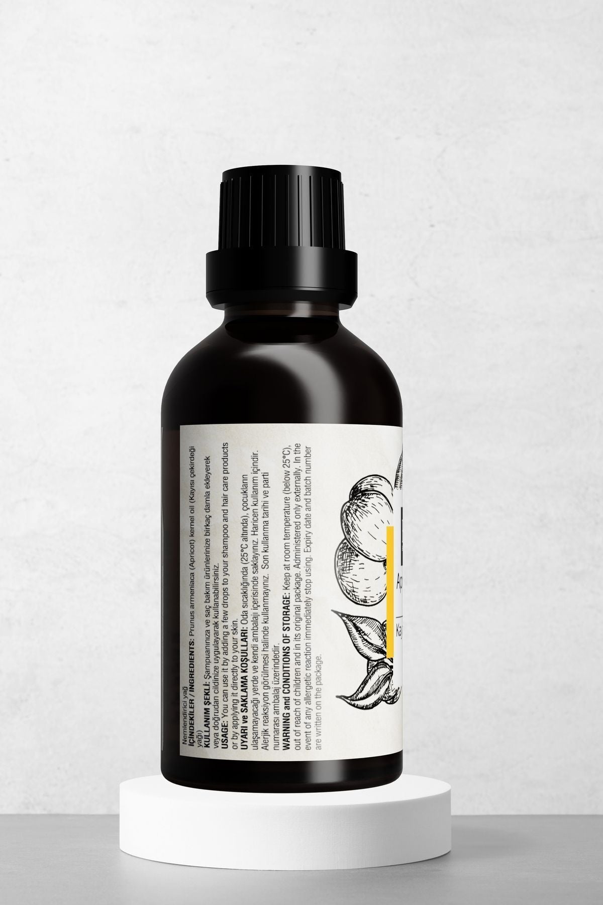 Doğal Kayısı Çekirdeği Yağı - Aydınlatıcı Göz Çevresi Ve Kırışıklık Karşıtı Bakım Yağı 50 ml