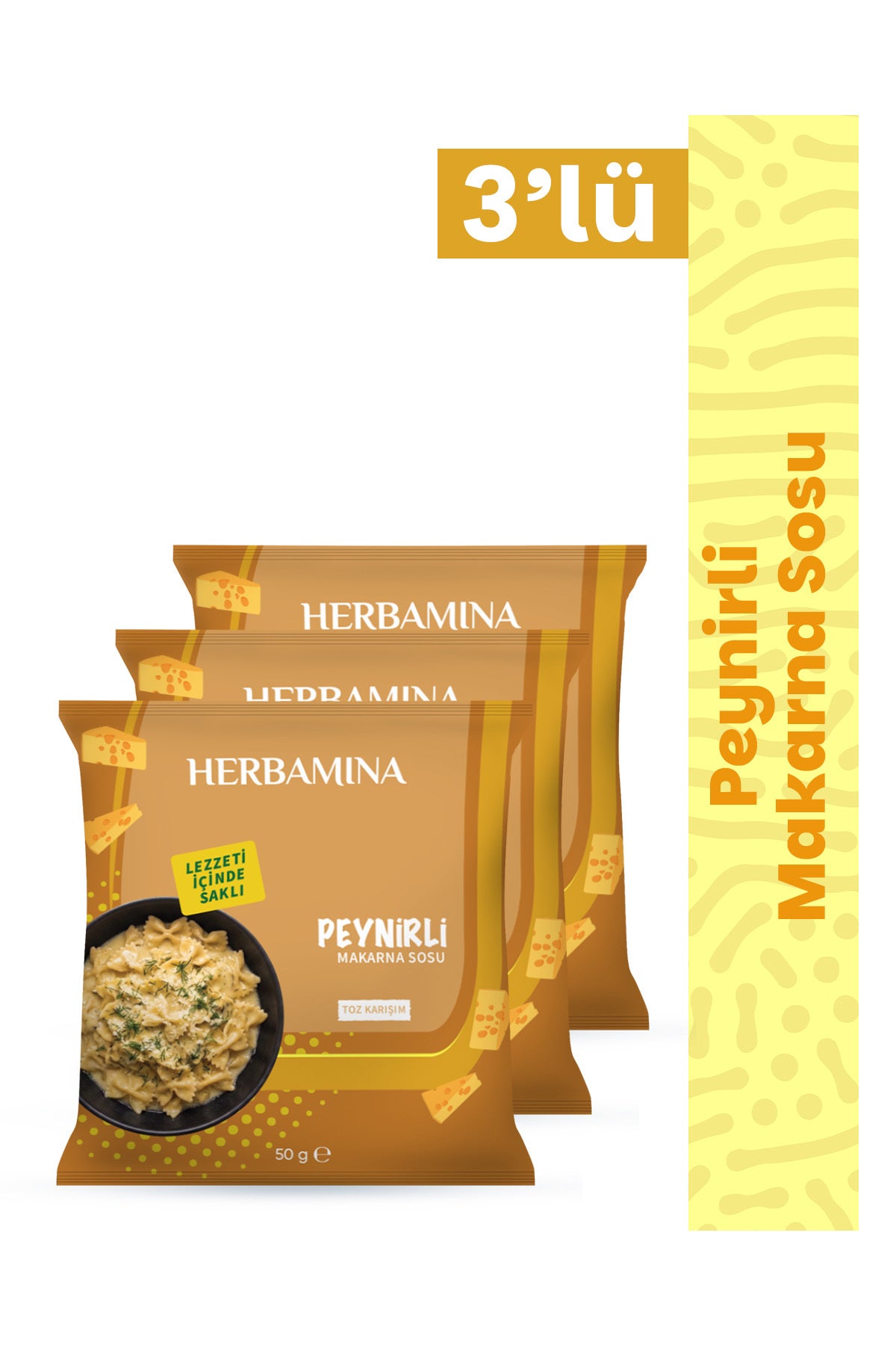 3'lü Peynirli Makarna Sosu 50 gr