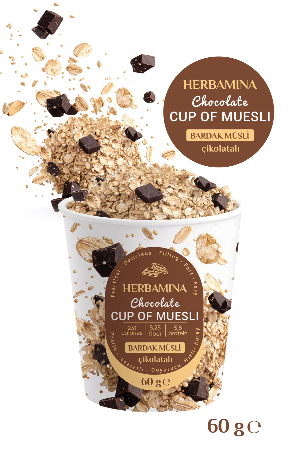 Bardak Müsli Çikolatalı - 60 gr