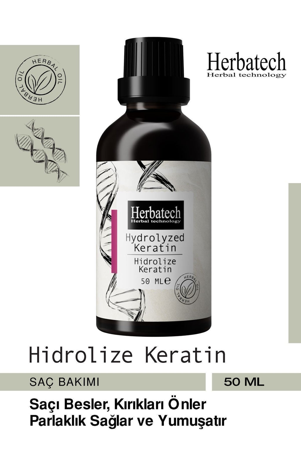 Yıpranmış Saçlara Özel Hidrolize Keratin 50ml