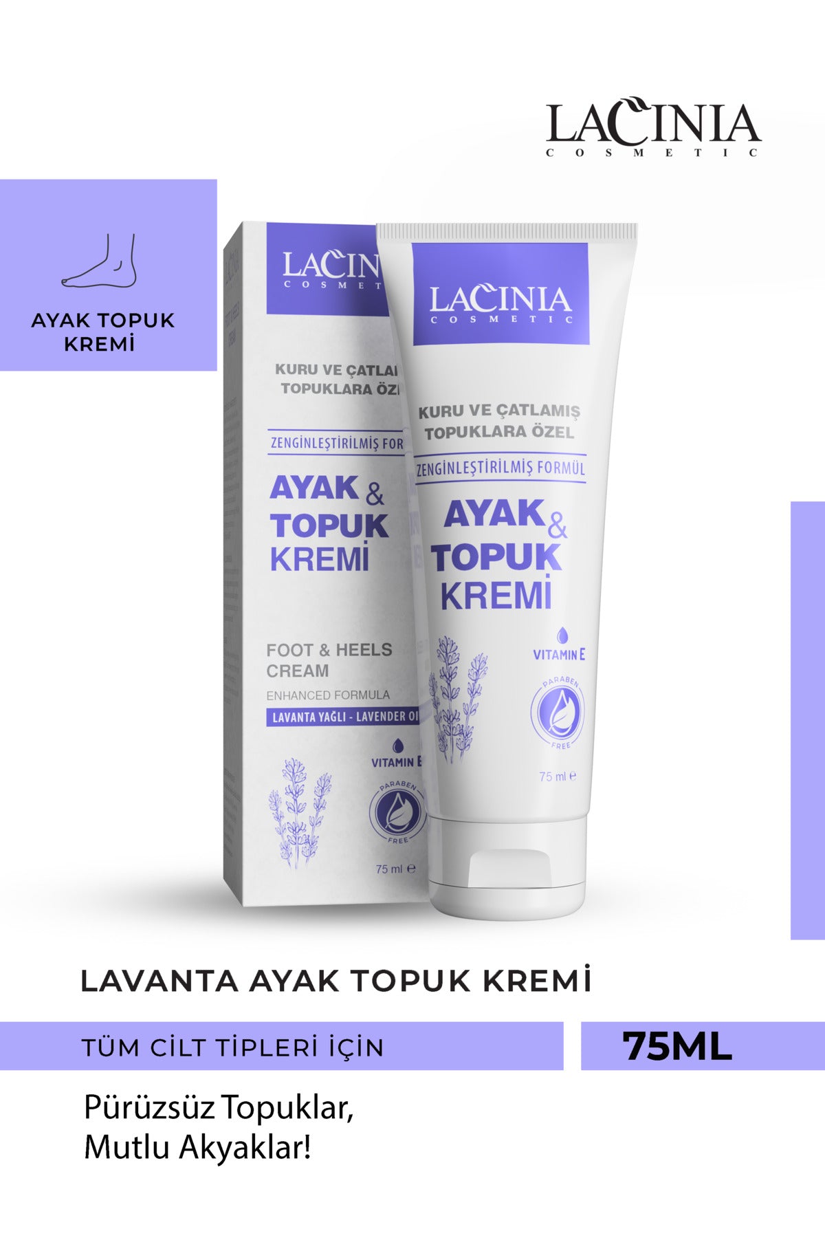 Ayak Ve Topuk Kremi Lavanta Özlü 75 ml