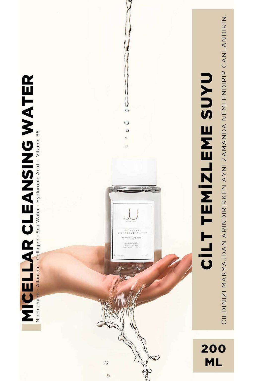 Micellar Yüz ve Makyaj Temizleme Suyu Collagen Sea Water Vitamen B5 200ml
