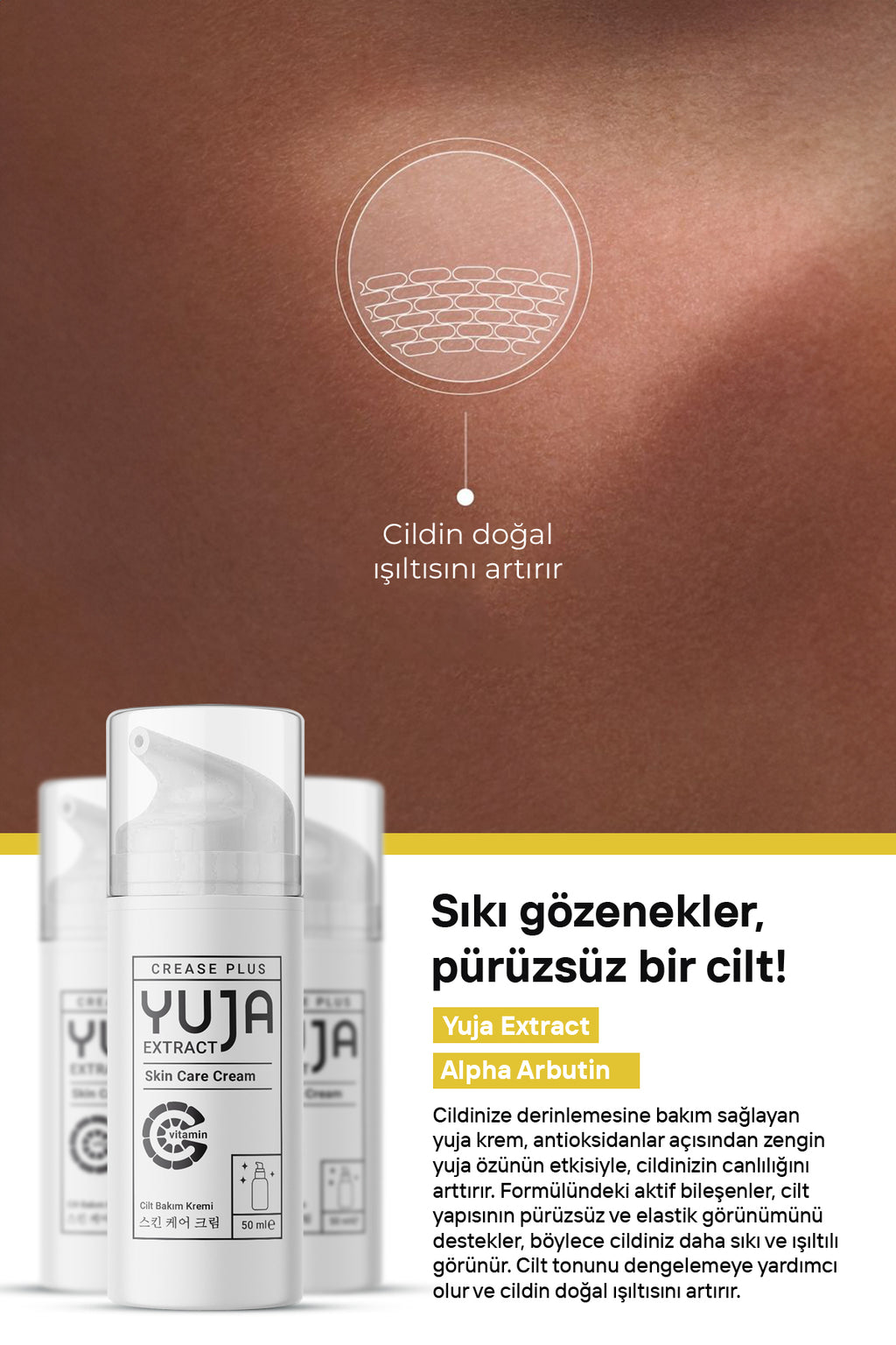 Yuja Leke Karşıtı Ve Cilt Tonu Eşitleyici Cilt Bakım Kremi 50 ml