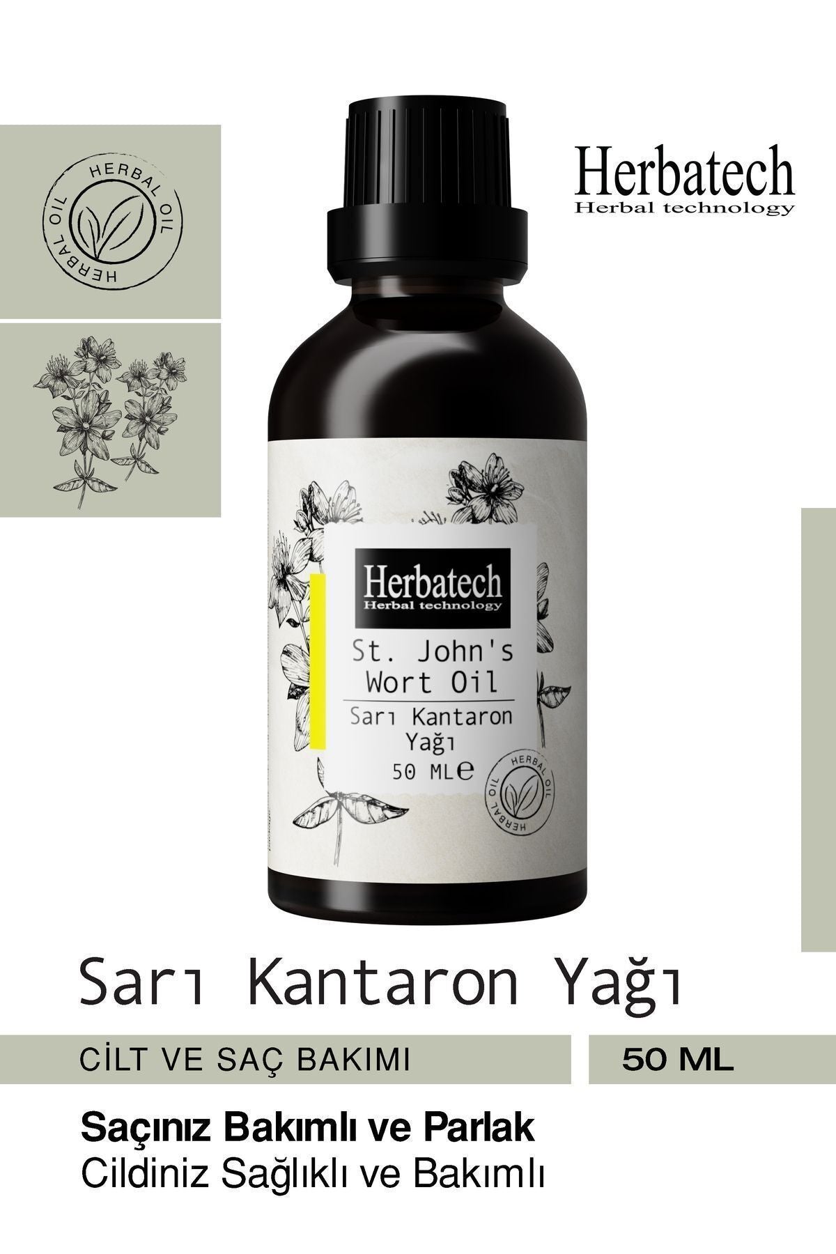 Doğal Sarı Kantaron Yağı - Cilt Ve Saç Derisi Bakım Yağı 50 ml