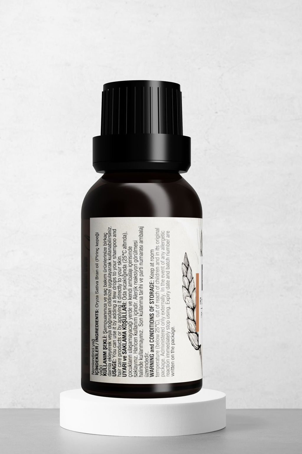 Doğal Pirinç Kepeği Yağı - Leke Karşıtı Ve Cilt Aydınlatıcı Bakım Yağı 20 ml