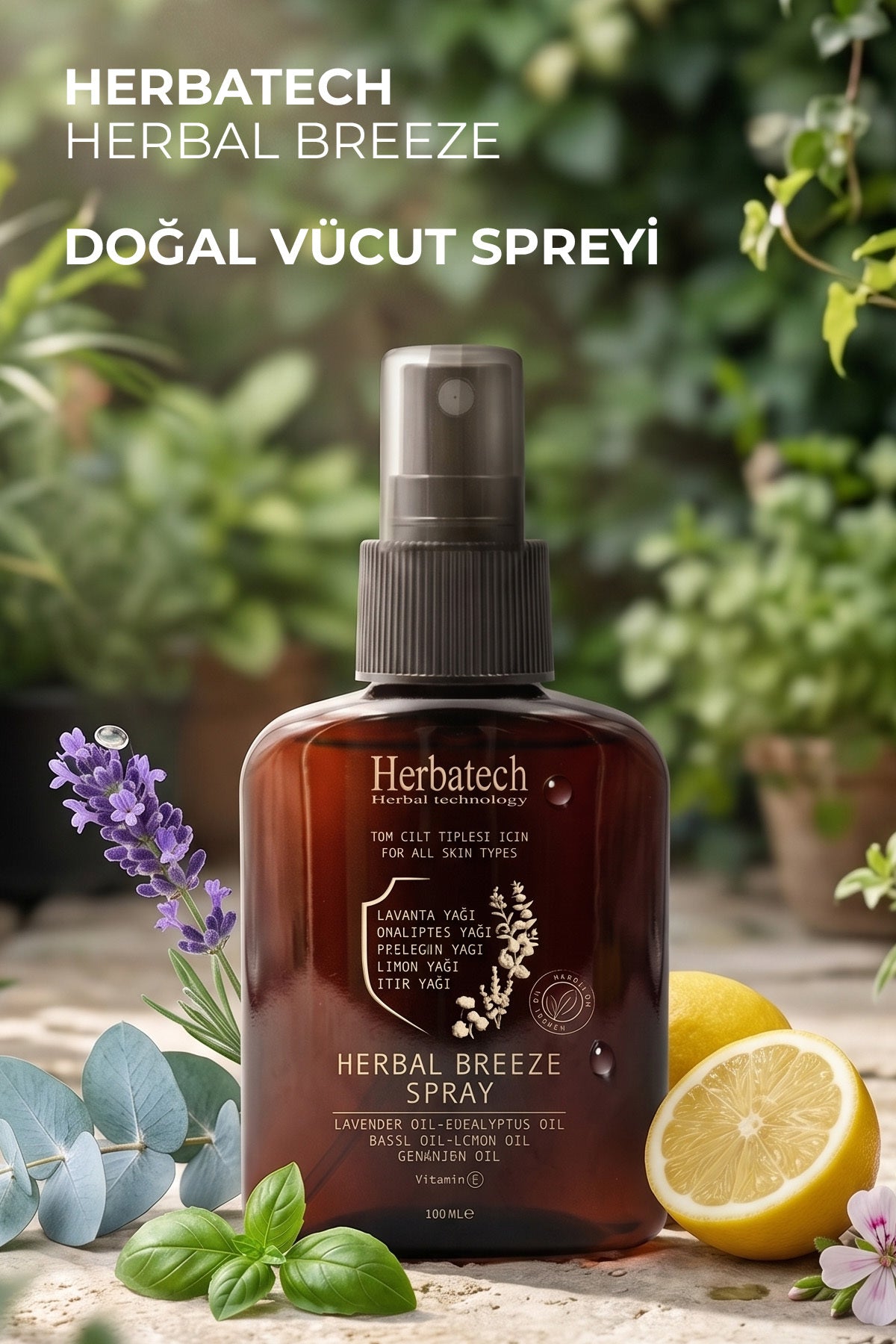 Herbal Breeze Doğal Vücut Spreyi 100 ml - E Vitaminli Bitkisel Bakım Ve Ferahlatıcı Sprey