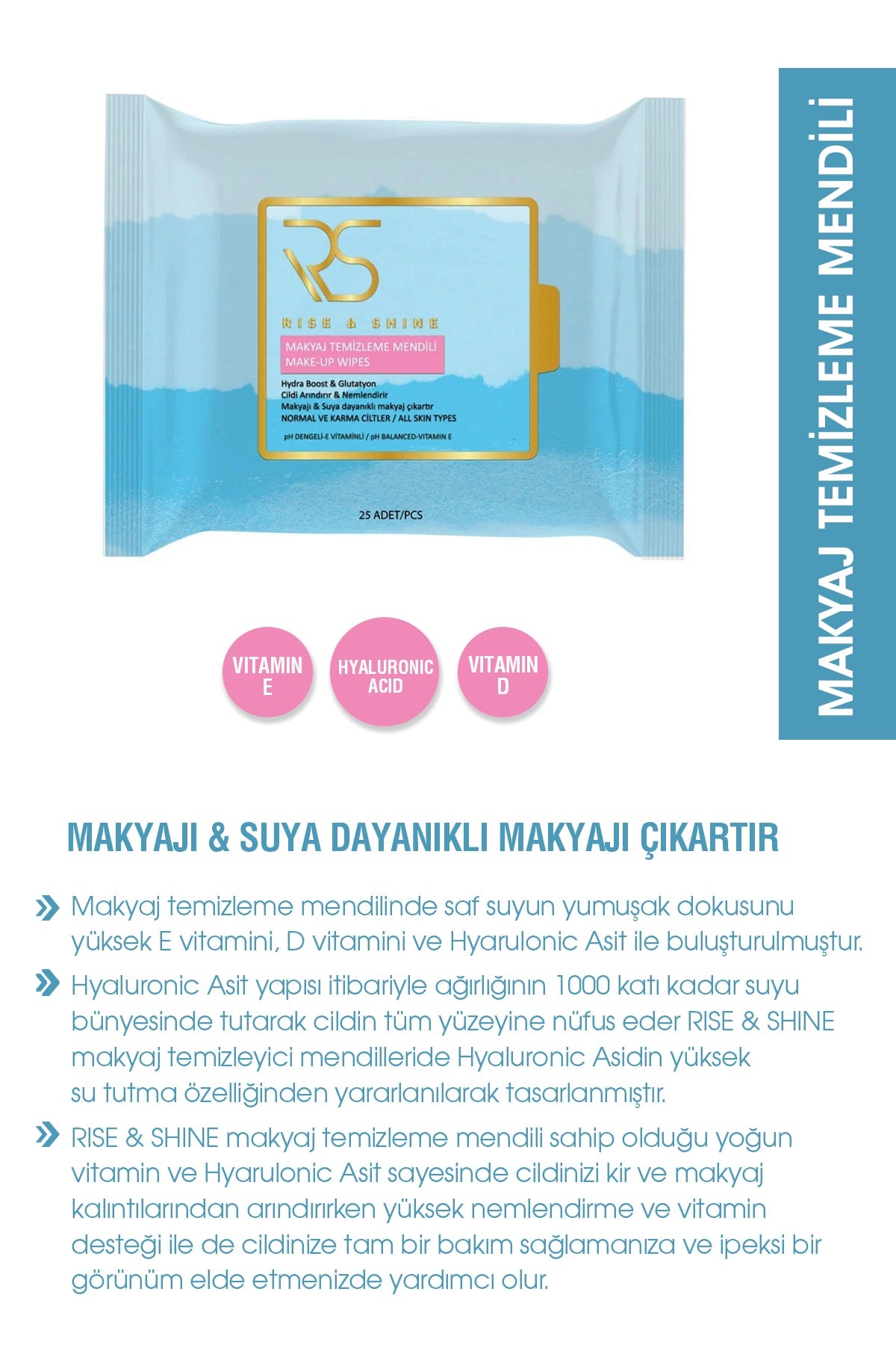 Makyaj Temizleme Mendili - 25 'li