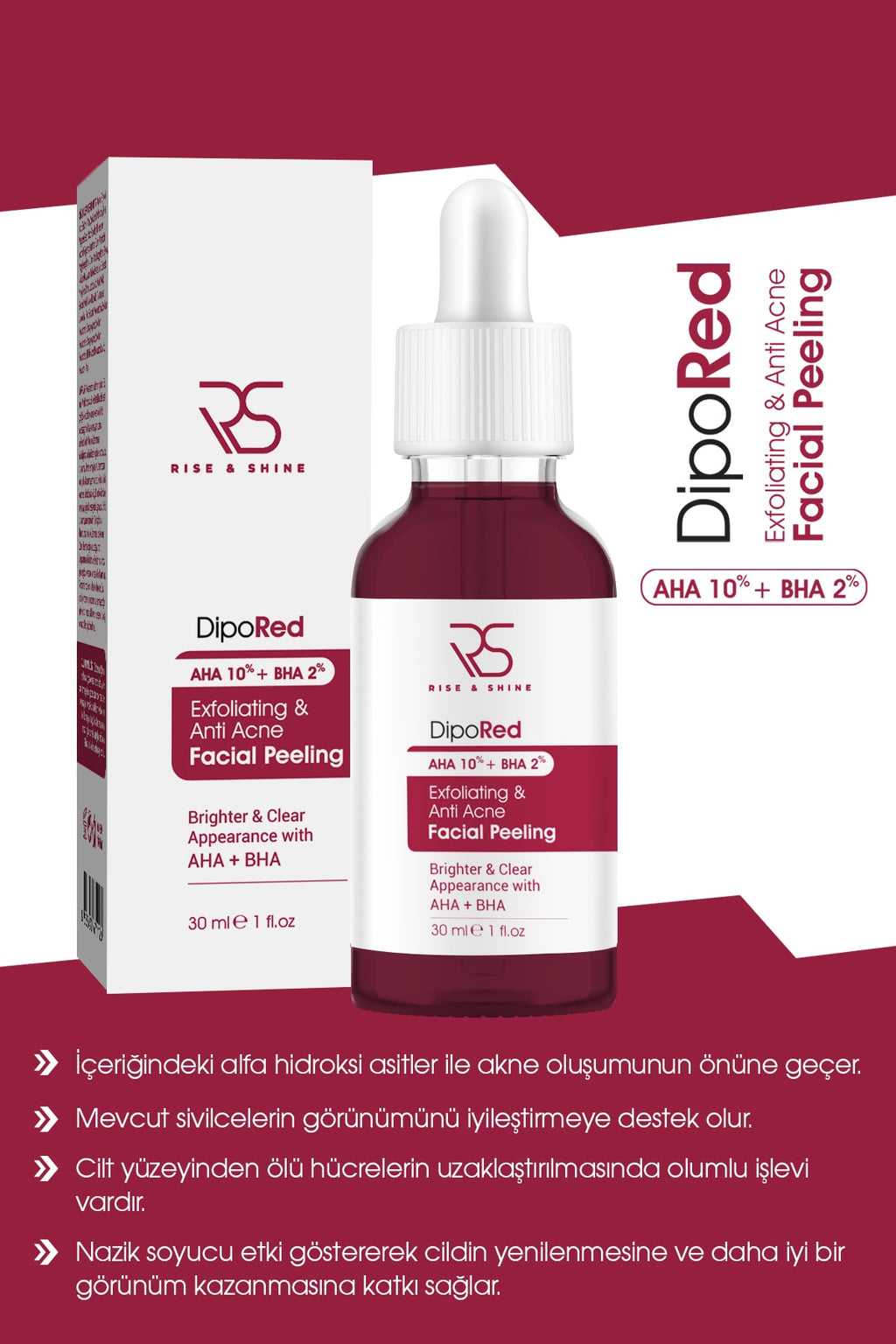 Exfoliating Facial Red Peeling Serum - 30 Ml