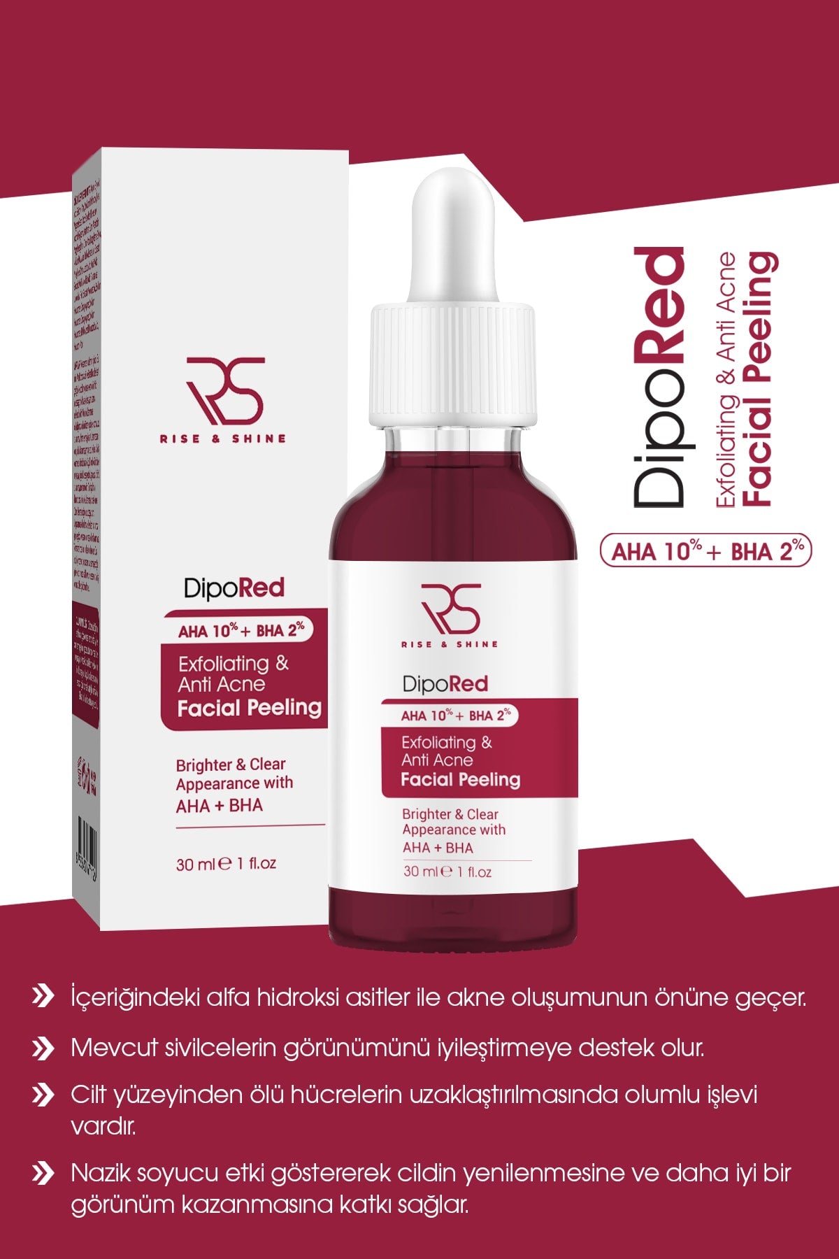 Exfoliating Facial Red Peeling Serum - 30 Ml
